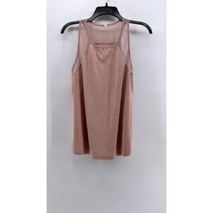 ICTIVE Women's Pink Heathered Mesh Active Tank Top SZ M